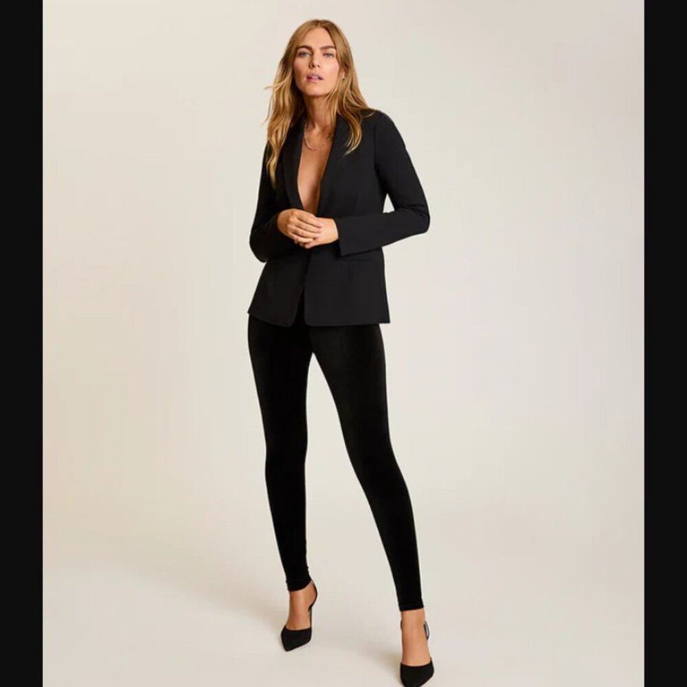 NWT Commando Black Perfect Control Velvet Legging Size S with sash